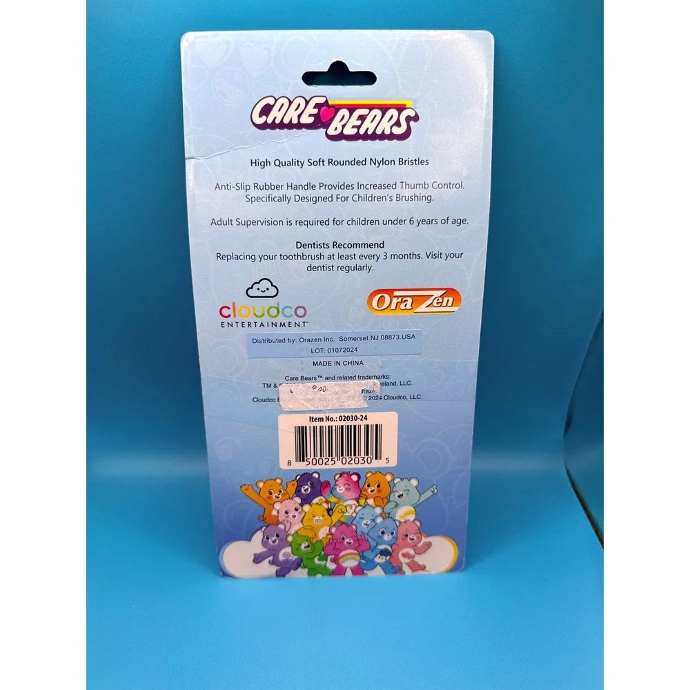 Care Bears Kids Toothbrush 6 Pack Soft Bristles Orazen Rainbow Brushes NEW